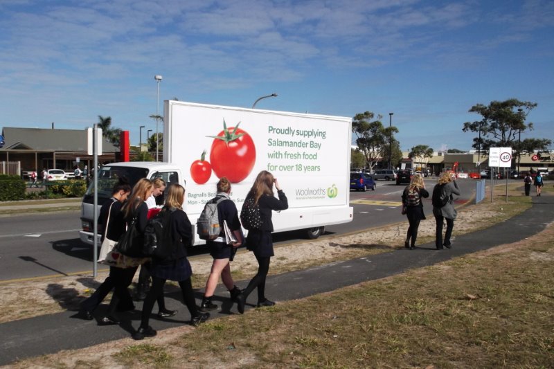 MobileBillboardsSydney-Woolworths Salamander Bay